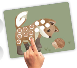 Little Dutch pintura de dedos Forest Friends - set creativo para niños