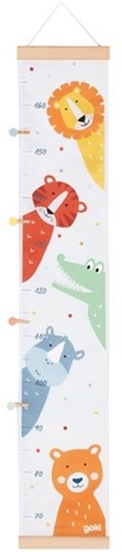 Goki medidor de altura - amigos animales para habitación infantil