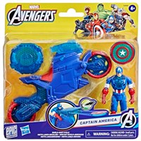 Hasbro Avengers figura de acción Captain America Shield-Shot Cycle moto juguete-2