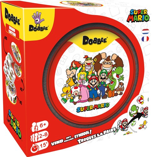 Dobble Super Mario juego de cartas - Juego de búsqueda y reacción familiar-2