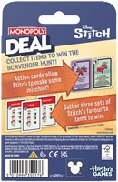 Hasbro juego de cartas Monopoly Stitch edición Disney para niños 8+-3