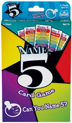 Goliath juego de cartas Name 5 - Juego de trivia para familias y amigos