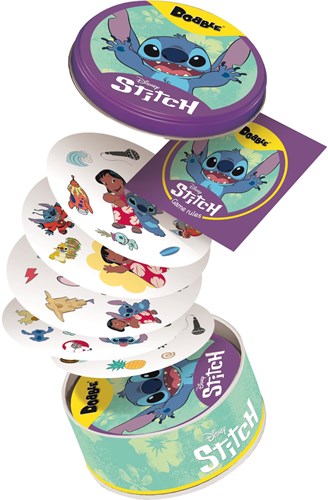 Dobble Stitch juego de cartas edición Lilo y Stitch para niños y adultos-2