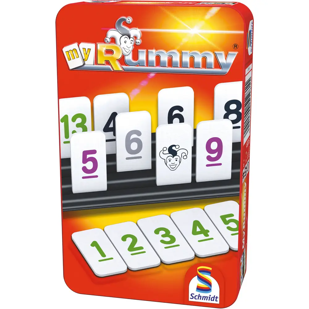 Schmidt juego educativo de viaje MyRummy en lata metálica - 8+ - juego familiar