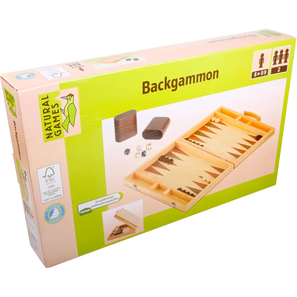 Vedes backgammon deluxe juego de mesa 38x22x5cm juego estratégico