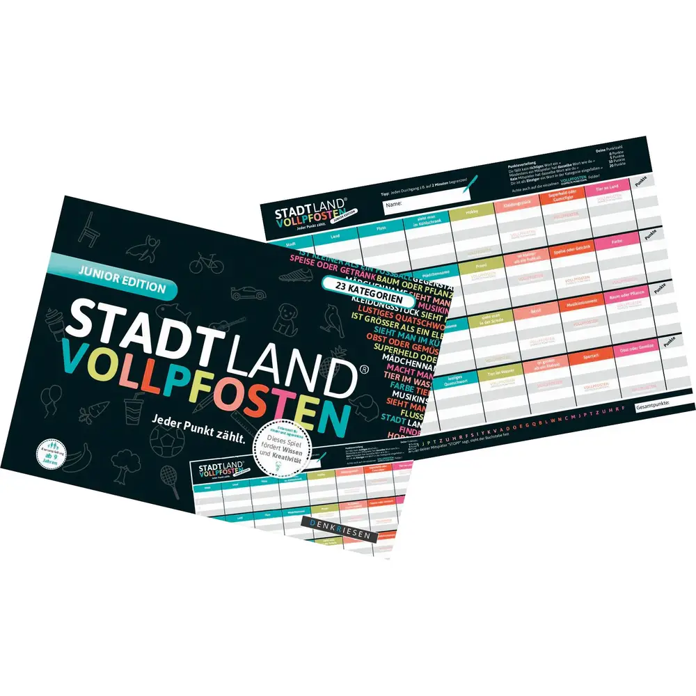 Juego Vedes STADT LAND VOLLPFOSTEN Edición Junior - juego educativo para niños