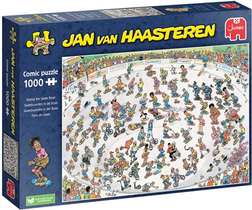 Jumbo rompecabezas Jan van Haasteren skateboarding 1000 piezas dibujo animado