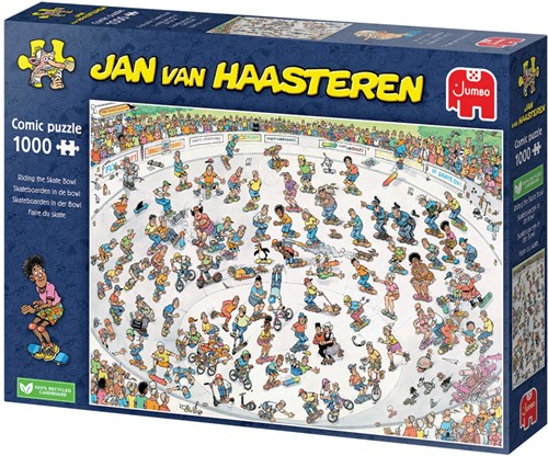Jumbo rompecabezas Jan van Haasteren skateboarding 1000 piezas dibujo animado-3