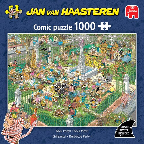 Jumbo puzzle Jan van Haasteren Fiesta BBQ 1000 piezas rompecabezas-3