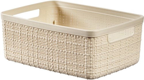 Curver cesta de almacenamiento jute look 5L azul plástico reciclado-2