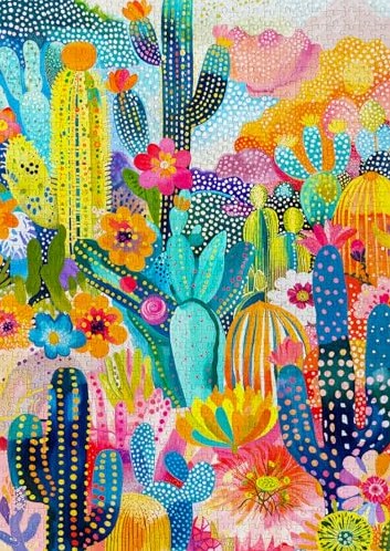 Enjoy Puzzle rompecabezas Cacti Land 1000 piezas naturaleza cartón-3