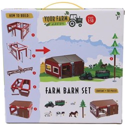KiddyGo set de granja de juguete con tractor y animales escala 1:50