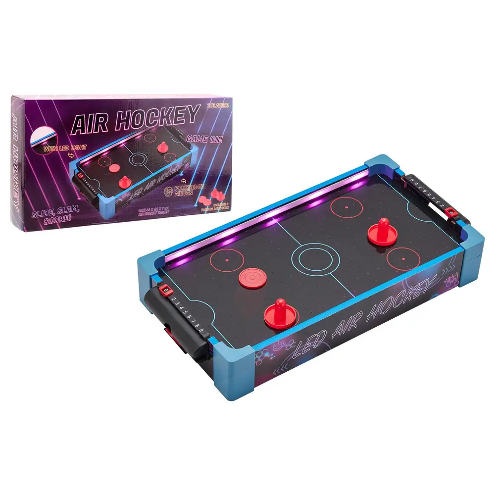 Vedes Mesa de Air Hockey LED con iluminación y ventilador