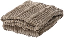 Decoris manta plaid poliéster terciopelo canalé gris 170x130cm sofá