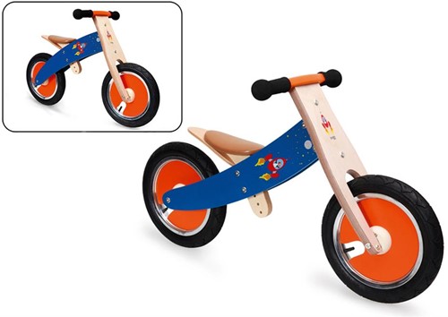 DAM Scratch Mobiliteit: BALANCE BIKE reversible - RUIMTE 83x54x37cm, meegroeifiets met omkeerbare kader om fiets geschikt te maken voor grotere kinderen (3+), met verstelbare zithoogte H29-45cm en beg