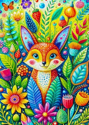 Enjoy Puzzle rompecabezas Garden's Guest 1000 piezas animales jardín-3