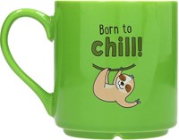 Depesche taza de porcelana Born to chill! 300ml con detalles dorados-3