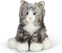 Tobar peluche gato gris juguete suave y esponjoso abrazable
