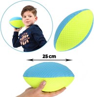 Toi-Toys balón de rugby neón azul amarillo juguete deportivo para niños
