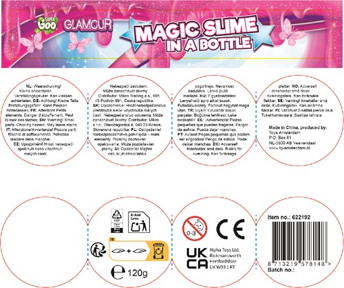 Glamour slime botella mágica 120 gramos juguete 13 cm-3