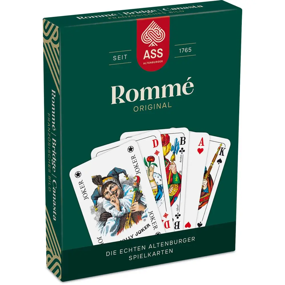 ASS Altenburger juego de cartas Rummy caras francesas FSC cartón ecológico