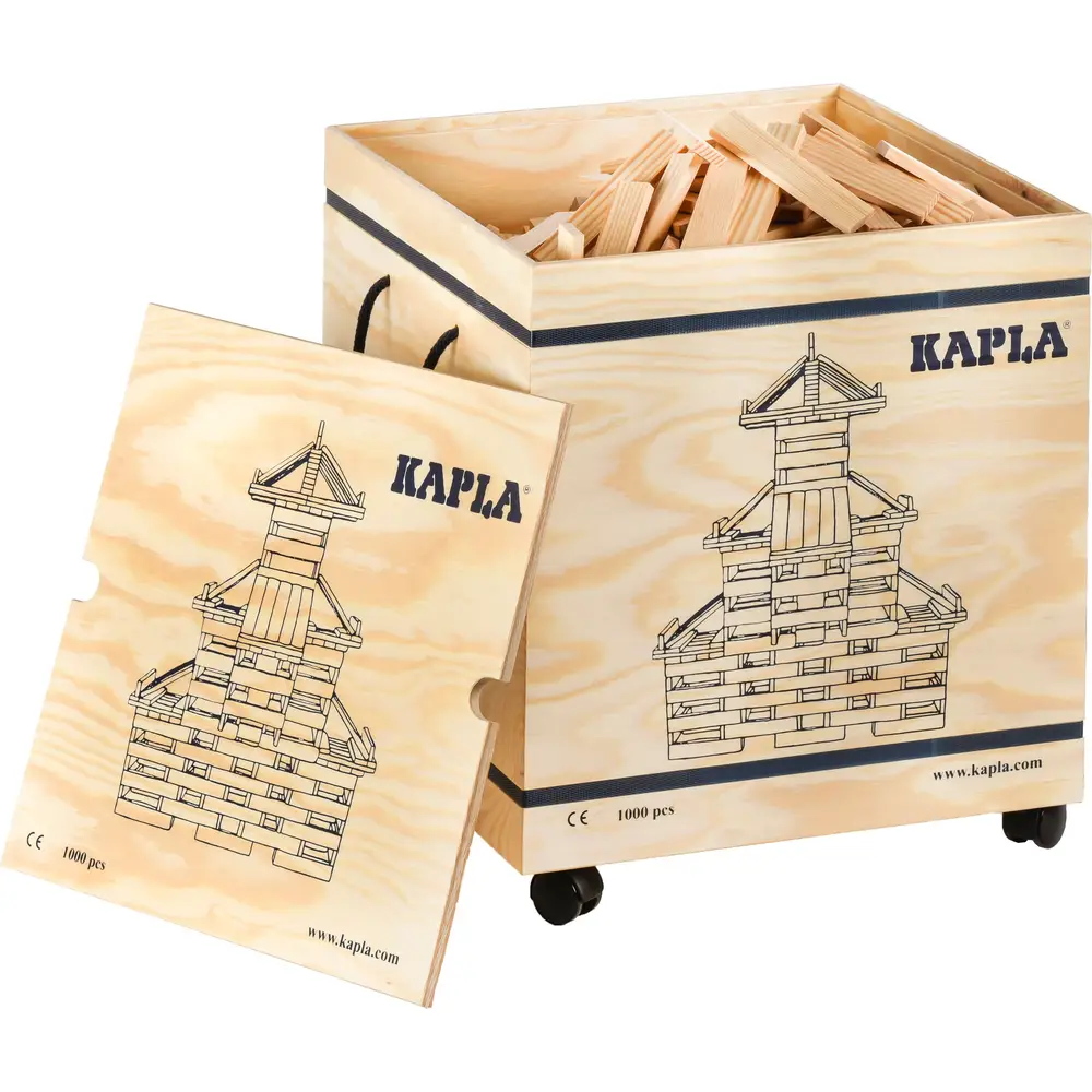 Vedes set de construcción - Kapla 1000 bloques de madera juguete