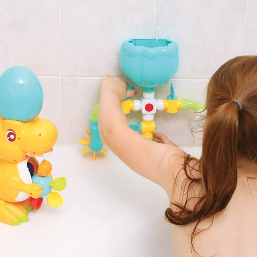 Ludi juguete de baño dino circuito de agua - juguete educativo para bebés-3