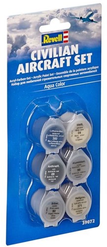 Revell set de pintura modelismo avión - acrílica 6 colores 5ml