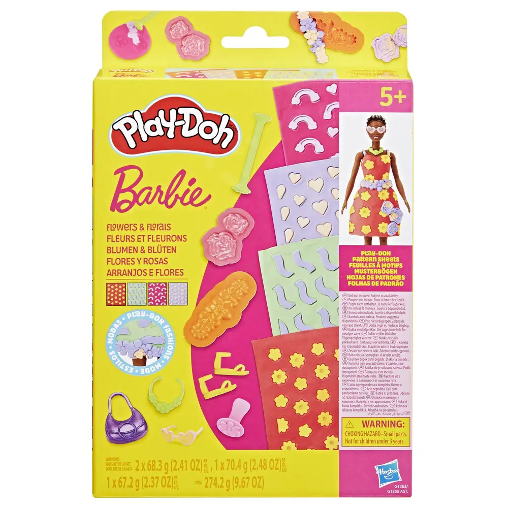 Hasbro Play Doh Barbie pack patrones diseñador set creativo