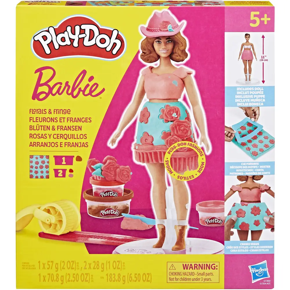 Hasbro Barbie set de arcilla Play-Doh flores y flecos ropa de muñeca