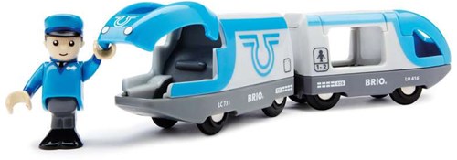 Brio Tren de pasajeros a pilas - Set de tren para niños - 33506-3