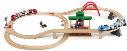 Brio set de tren con andén - Juguete de tren para niños-3