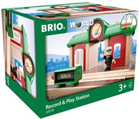 Brio Estación de tren con función de grabación de sonido - juguete de madera interactivo
