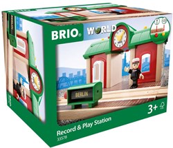 Brio Estación de tren con función de grabación de sonido - juguete de madera interactivo