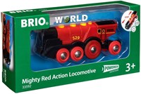 Brio locomotora roja a pilas - tren de juguete - 33592