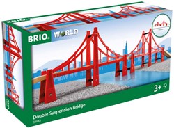 Brio puente colgante de madera - Puente doble para set de tren - 33683