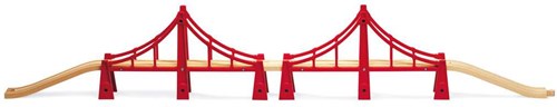 Brio puente colgante de madera - Puente doble para set de tren - 33683-2