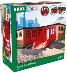 Brio Juguete cochera de trenes - Grand Roundhouse con plataforma giratoria
