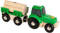 Brio Tractor con remolque - tractor de juguete de madera para niños-2