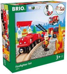Brio set de tren de bomberos - Juguete temático de bomberos para niños