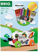 Brio Sticker Train - Tren de juguete de madera con pegatinas para niños