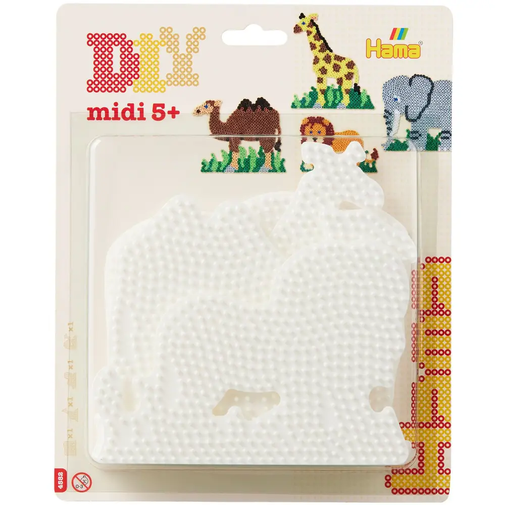 Hama set animales cuentas para planchar - bases para niños, 4 piezas