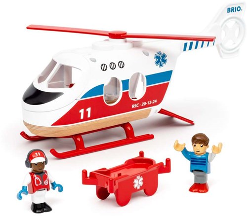 Brio helicóptero de rescate juguete - helicóptero aventurero para niños-3