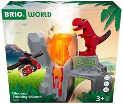 Brio Volcán de Dinosaurios - Set de Aventura Prehistórica con Lava y Dinosaurios