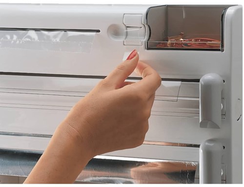 Leifheit soporte para rollos de cocina Parat Plus de pared - dispensador multifuncional