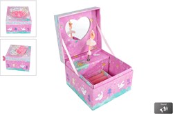Van Manen joyero música bailarina rosa caja de joyas 15cm