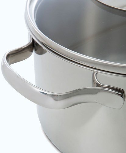 BK olla para sopa Essentials acero inoxidable 24 cm - olla grande con tapa de vidrio-3