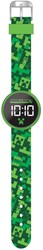 Accutime reloj Minecraft LED redondo con batería reemplazable