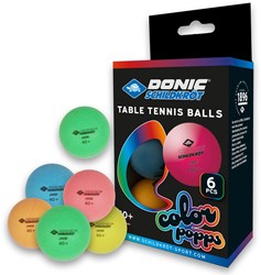 Schildkröt pelotas de tenis de mesa Color Popps calidad poly 40+ 6 piezas coloridas