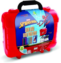 Spiderman maletín sellos de colores set creativo para niños